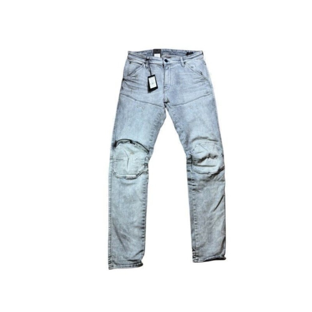 G-Star Raw 5620 3D Zip Knee Skinny Jeans Mens Size 34 X 34 Gray Streetwear